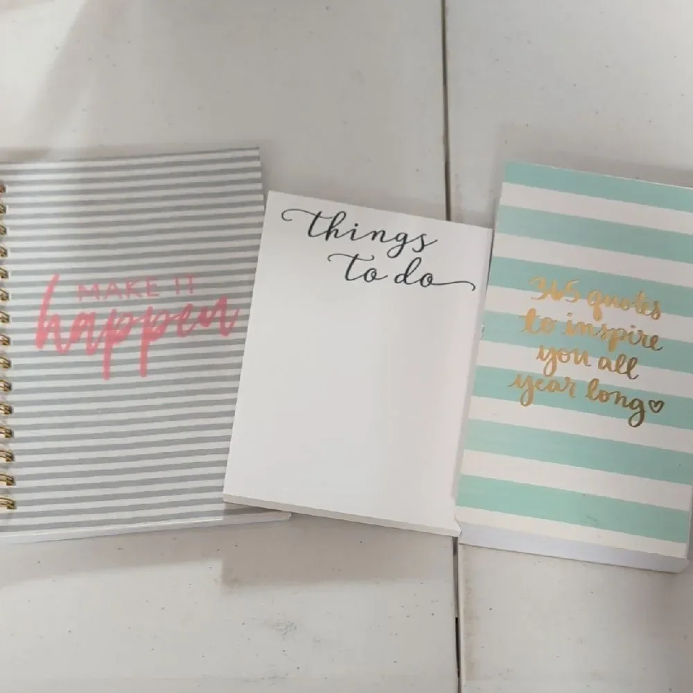 Inspirational Striped Notebooks Set